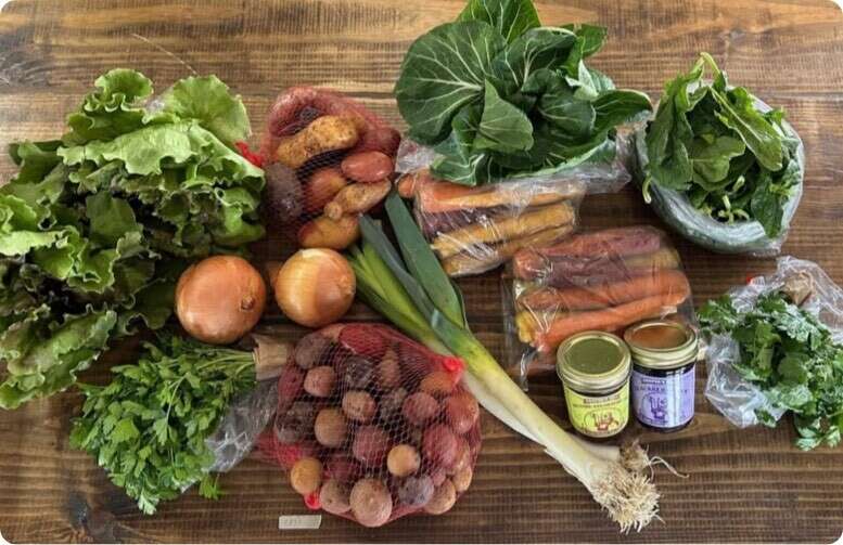 lettuces, onions, potatoes